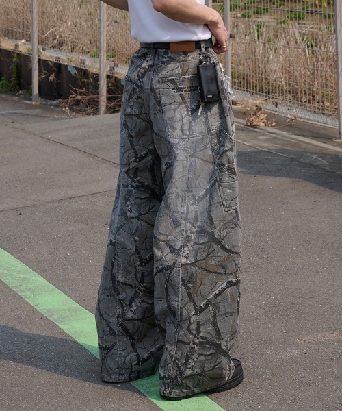 パンツ LINUS Perushu パンツ vintage washed wide curve pants ビンテージ