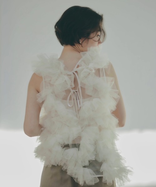 トップス NOTRE emor tulle mousse tops tulle mousse tops – NOTRE émor