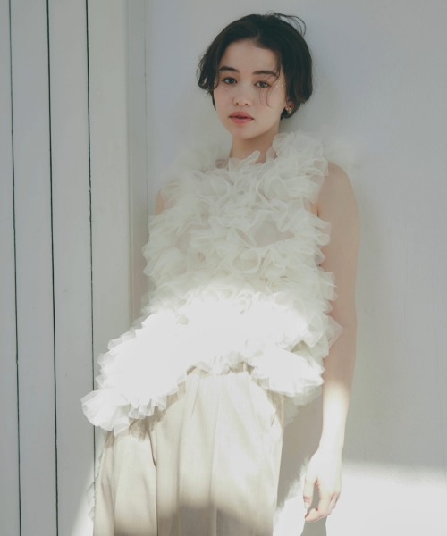 トップス NOTREemor asymmetry tulle tops asymmetry tulle tops（シャツ/ブラウス）｜NOTREemor