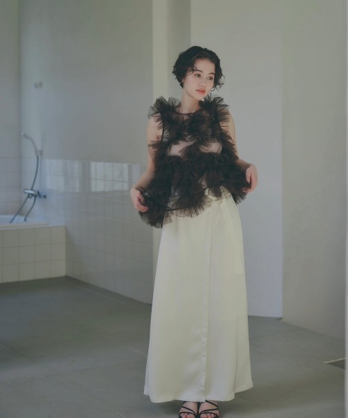 NOTREemor asymmetry tulle tops ノートルエモア NOTREemor asymmetry tulle tops - メルカリ
