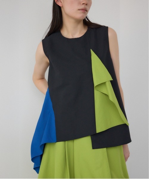ブラウス シャツ 「PLUS」タックギャザーアシンメトリーブラウス レディース PLUS（AZUL BY MOUSSY） ブラウス シャツ 「PLUS」タック