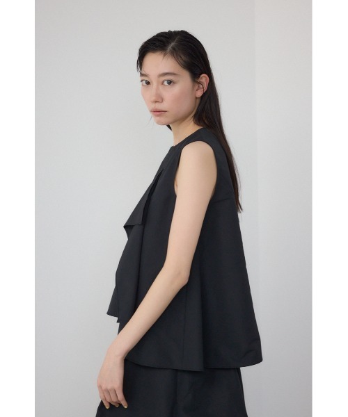 【PLUS】タックギャザーアシンメトリーブラウス/レディース/トップス シャツ　ブラウス  ノースリーブ ブランド AZUL PLUS【SALE】 PLUS（AZUL BY MOUSSY） ブラウス シャツ 「PLUS」タック