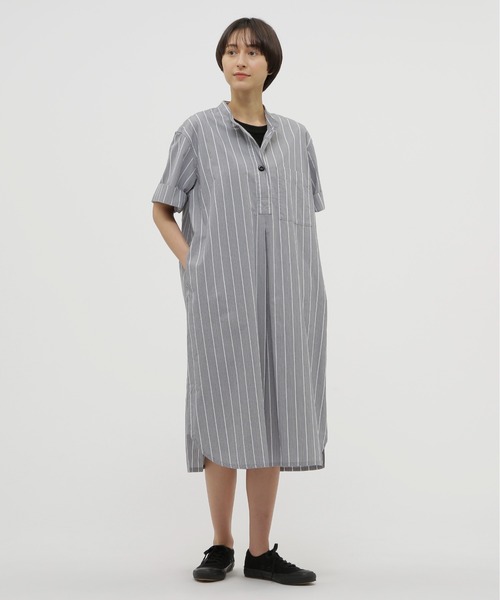 美品　MHL. COTTON END ON END プルオーバー ワンピース MHL. ワンピース END ON STRIPE COTTON : ZOZOTOWN Yahoo!店