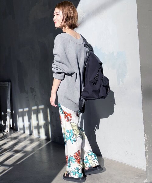 「Spick & Span」 Vネックニット FREE チャコールグレー レディース Spick＆Span 「Spick & Span」 Vネックニット FREE グレー