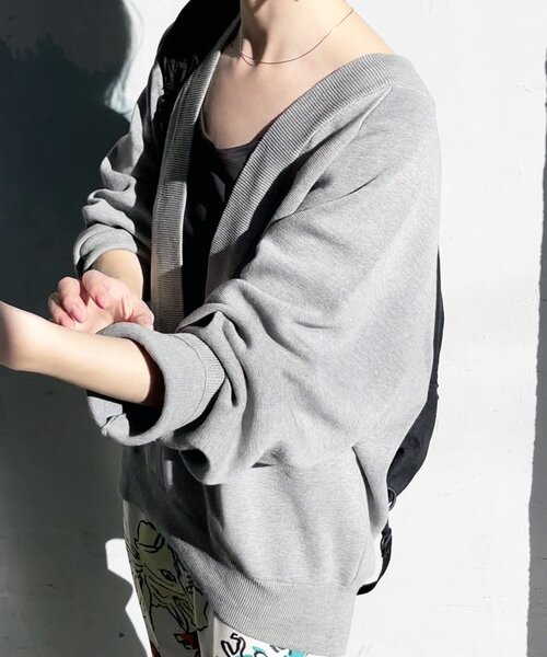 「Spick & Span」 Vネックニット FREE チャコールグレー レディース Spick＆Span 「Spick & Span」 Vネックニット FREE グレー
