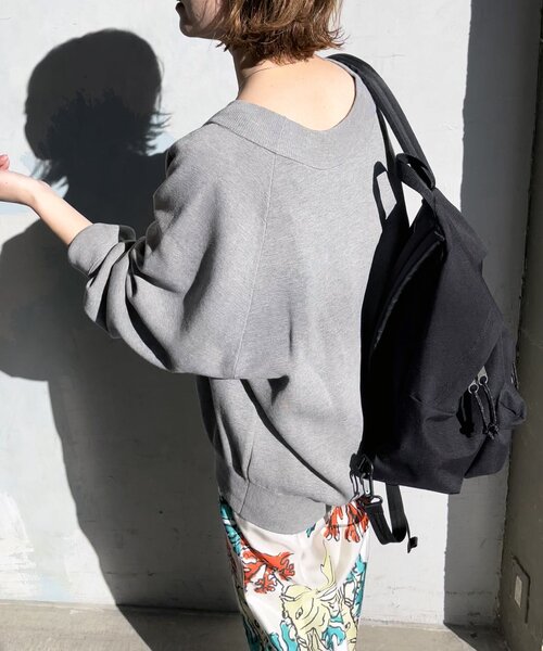 「Spick & Span」 Vネックニット FREE チャコールグレー レディース Spick＆Span 「Spick & Span」 Vネックニット FREE グレー