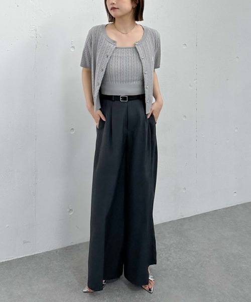 ケーブルニットアンサンブル loin nuit アンサンブル cable knit ensemble / ケーブルニット