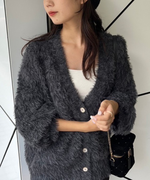 【未使用品】SimplyComplicated カーディガン ROPÉ PICNIC(ロペピクニック) / 洗濯機OK/ミラノリブコンパクト