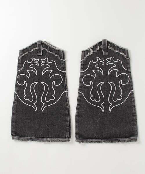 X-girl（エックスガール） レッグウォーマー EMBROIDERED DENIM LEG
