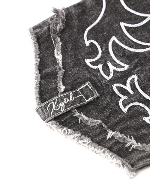 X-girl（エックスガール） レッグウォーマー EMBROIDERED DENIM LEG