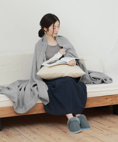 HYKE カシミア大判ブランケット sankyo shokai（三京商会） ブランケット ブランケット カシミヤ100