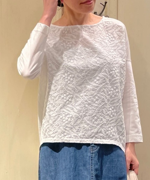 BEARDSLEY 「BEARDSLEY」 7分袖ブラウス 1 ホワイト レディース