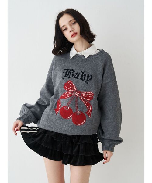 jouetie（ジュエティ） スカート ベロアラインティアードミニスカート