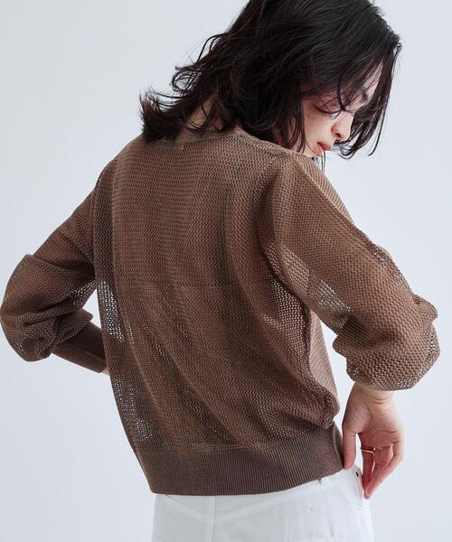 新品　現行品　【再入荷】GALLEST メッシュジップカーディガン INDIVI GALLEST カーディガン 「再入荷」メッシュジップ