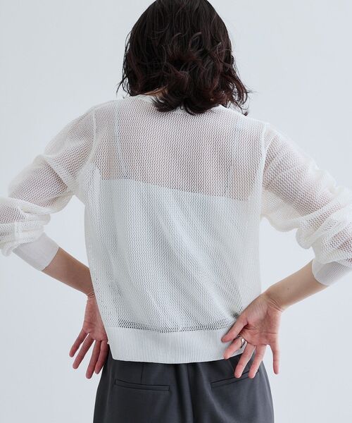 新品　現行品　【再入荷】GALLEST メッシュジップカーディガン INDIVI GALLEST カーディガン 「再入荷」メッシュジップ