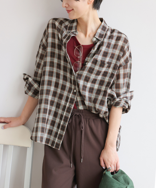 journal standard relume ブラウス NIMO セール】ドビーミックス2WAYブラウス（シャツ/ブラウス