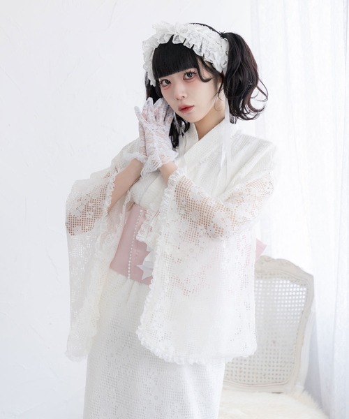 浴衣 レース DearMyLove 浴衣 総レースセットアップ浴衣 レディース
