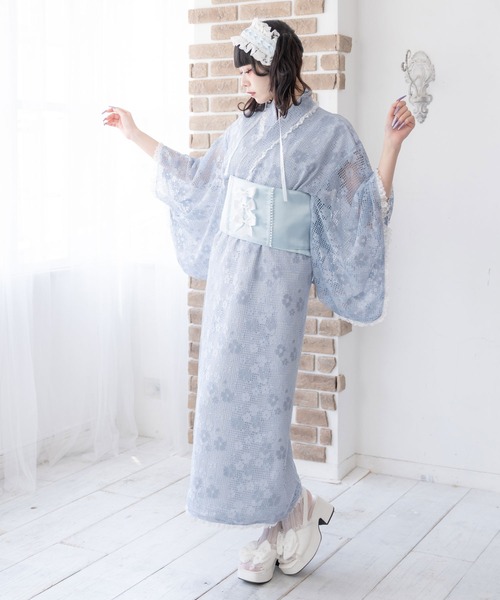 浴衣ドレス♡レディース 楽天市場】浴衣 ドレス（カラーホワイト）（キッズ・ベビー