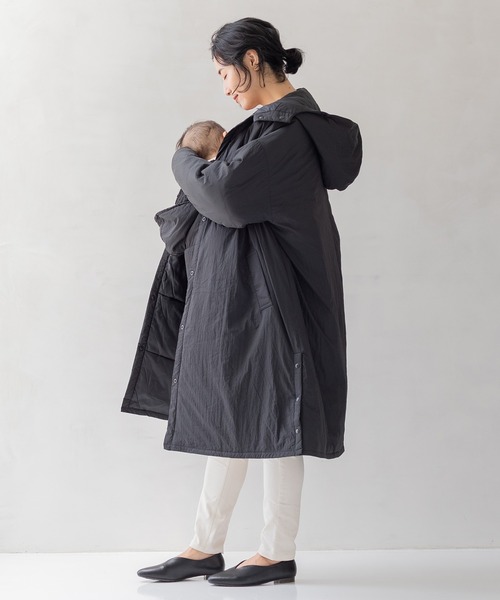 「フェリシモMama」 コート MEDIUM ブラック レディース_画像9