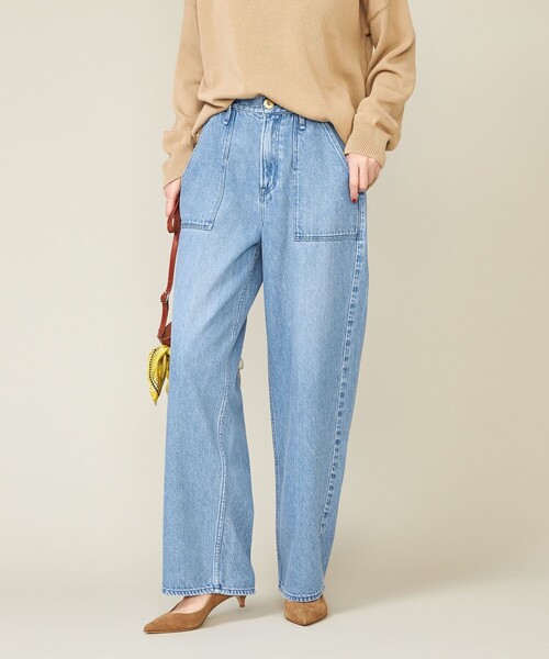 【別注】< upper hights for conte > 別注】＜upper hights for conte＞ デニムワイドパンツ DEUX②