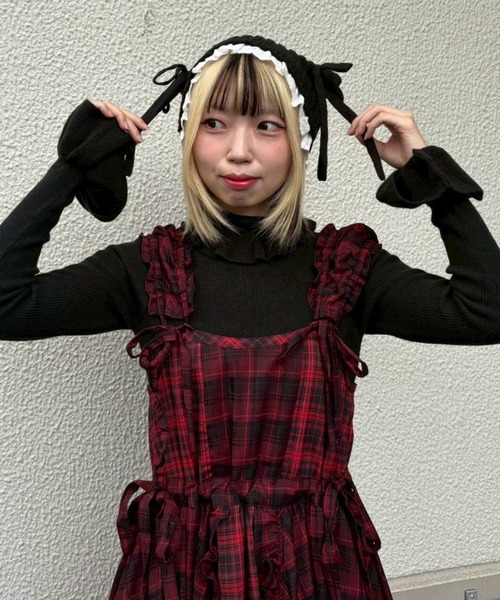 キャンディストリッパー　ウサ耳　ビーニー　ニットキャップ　チェック Candy Stripper（キャンディストリッパー）の「CABLE BUNNY EAR