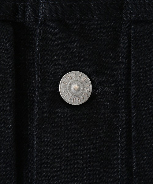 shelter GOLD ZIP ブラックデニム sheller GOLD ZIP black denim – shéller / シェリエ
