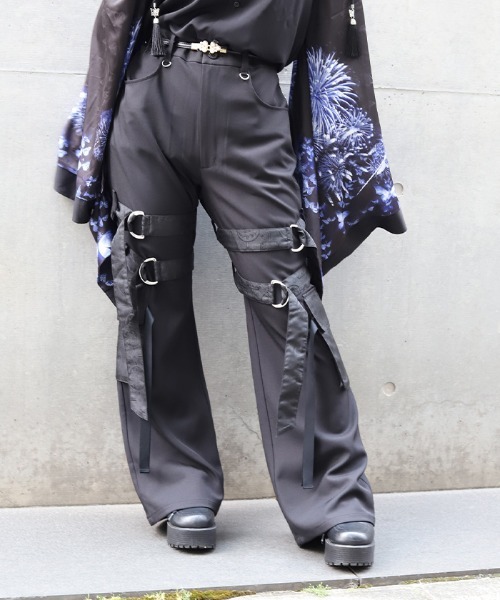 REZEN（リゼン） パンツ 和柄JQベルト付カーゴパンツ メンズ