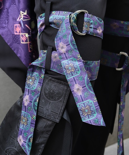 REZEN（リゼン） パンツ 和柄JQベルト付カーゴパンツ メンズ