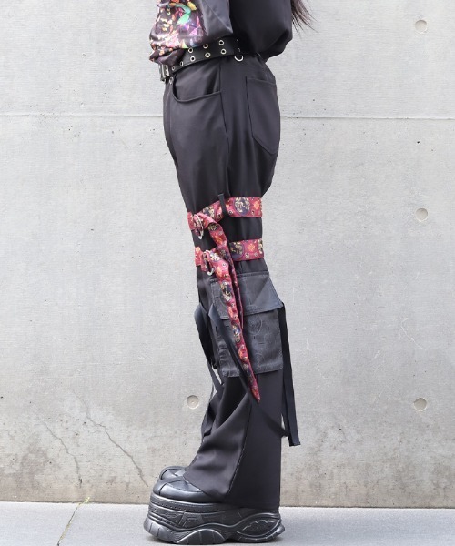 REZEN（リゼン） パンツ 和柄JQベルト付カーゴパンツ メンズ