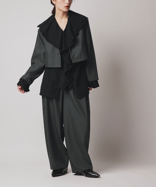 W：Huku ジャケット テーラードジャケット 「W:Huku / ストレッチ 