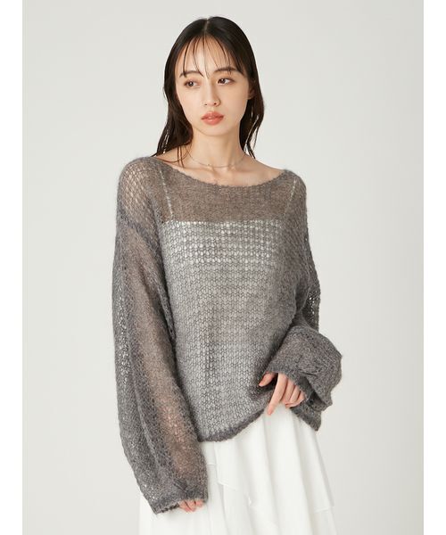 FRAY I.D ニット セーター シアーモヘヤニットプルオーバー