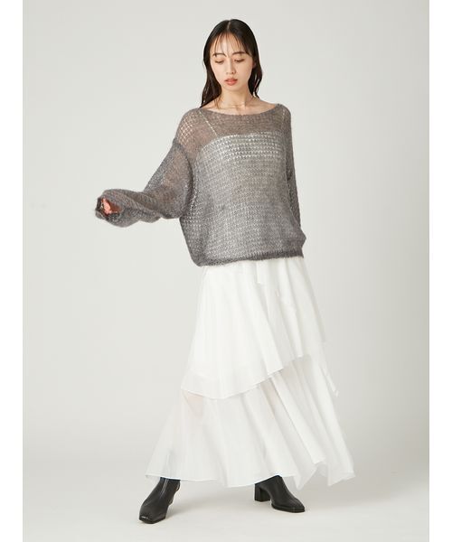 FRAY.I.D グレー ニット セーター ワンサイズ FRAY.I.D グレー ニット セーター ワンサイズ