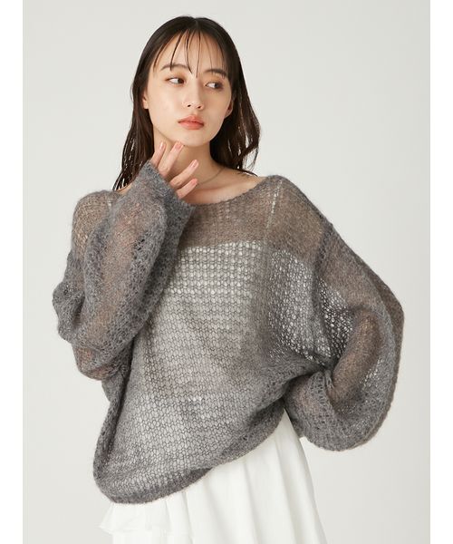 レディース モヘヤニット プルオーバー A part by（アパートバイ）の「モヘヤニットプルオーバー