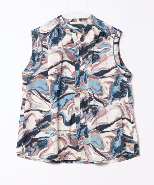 「PREFERIR」 ノースリーブブラウス LARGE ネイビー レディース_画像5