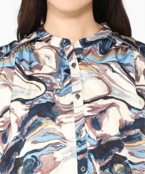 「PREFERIR」 ノースリーブブラウス LARGE ネイビー レディース_画像9