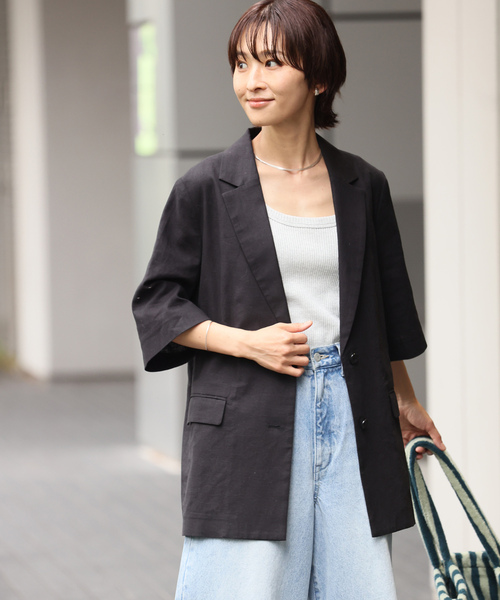 「JOURNAL STANDARD relume」 テーラードジャケット FREE ブラック レディース