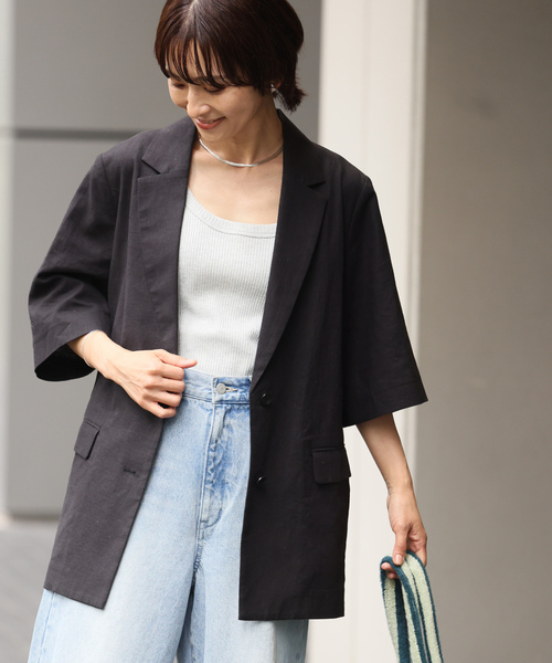 「JOURNAL STANDARD relume」 テーラードジャケット FREE ブラック レディース