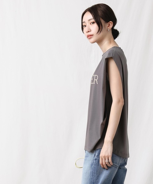 「Gready Brilliant」 ノースリーブトップス 38 チャコールグレー レディース_画像7