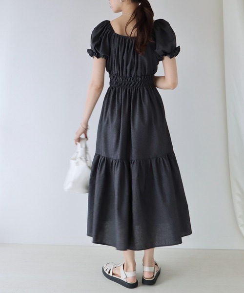 「BLUEEAST」 半袖ワンピース MEDIUM ブラック レディース_画像4