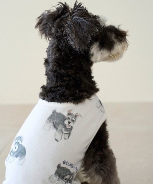 gelato pique（ジェラートピケ） 犬 服 「CAT＆DOG」シュナウザー柄