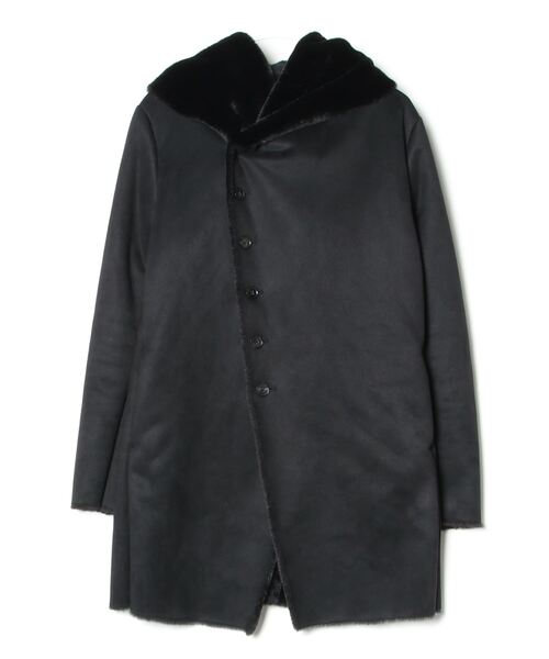 非売品希少✨️IA Gコート'02「ザ・ムートン」ブラックムーンコートL NO ID.（ノーアイディー） ムートンコート 2 ブラック メンズ