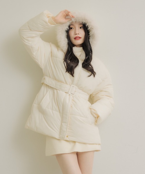 ☆美品☆//ダウン/ジャケット/ホワイト/キルティング NEUNA（ヌナ） ダウンコート ダウンジャケット 2wayキルティングダウン