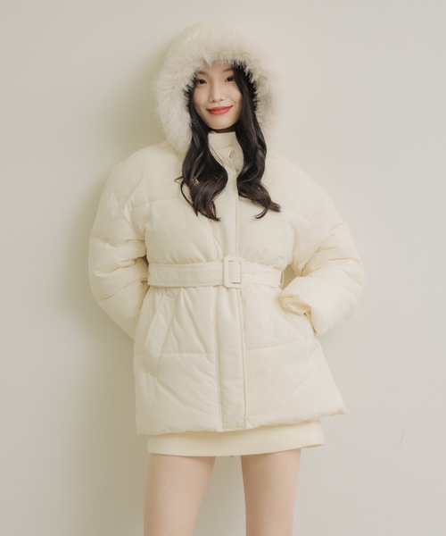 DONA MARIE ホワイト キルティングダウンコート salle de bal（サルデバル）の「DONA MARIE / ドナマリー キルティング