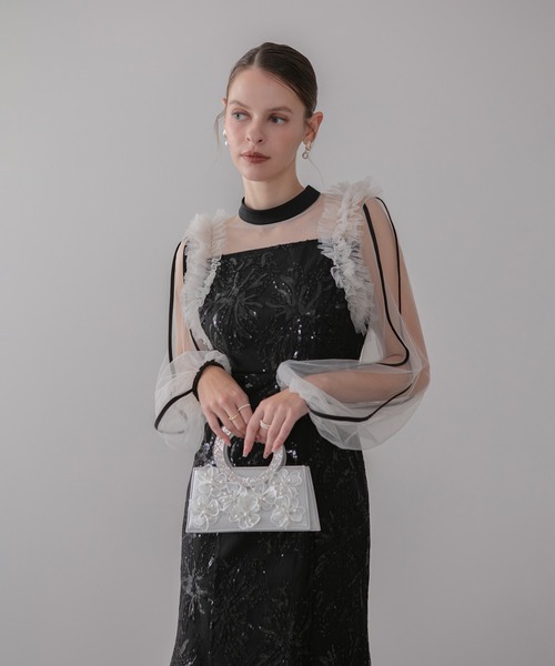 Leja（レジャ） ドレス 「LEJA」フラワースパンコールチュールフリル