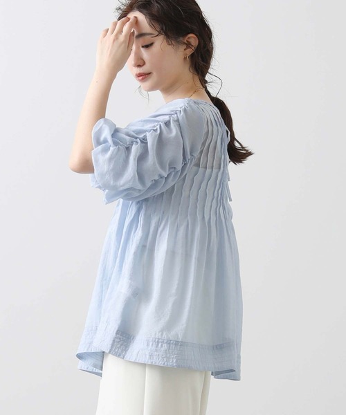 「Torrazzo Donna」 半袖ブラウス FREE ブルー レディース_画像7