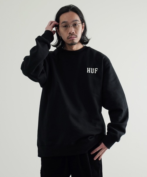 HUF ブラック トレーナー HUF（ハフ） トレーナー スウェット HUF DAZED CREWNECK デイズド