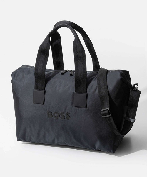 【未使用品】ボス BOSS ボストンバッグ 黒 BOSS ブラックレザーバッグビジネスバッグボストンバッグ