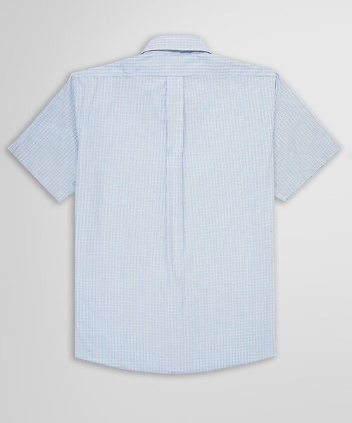 「BROOKS BROTHERS」 半袖シャツ 16.5 ライトブルー メンズ_画像3