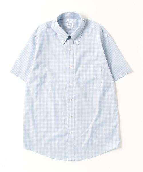 「BROOKS BROTHERS」 半袖シャツ 16.5 ライトブルー メンズ_画像8