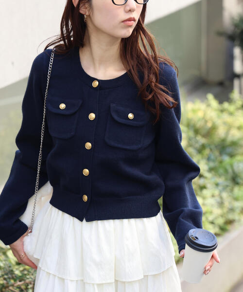 プリーツプリーズ  PP93ｰJK045 フロントボタンプリーツカーディガン レディース 3 PLEATS PLEASE ISSEY MIYAKE - プリーツプリーズ PP93ｰJK045 フロント